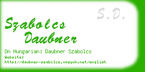 szabolcs daubner business card
